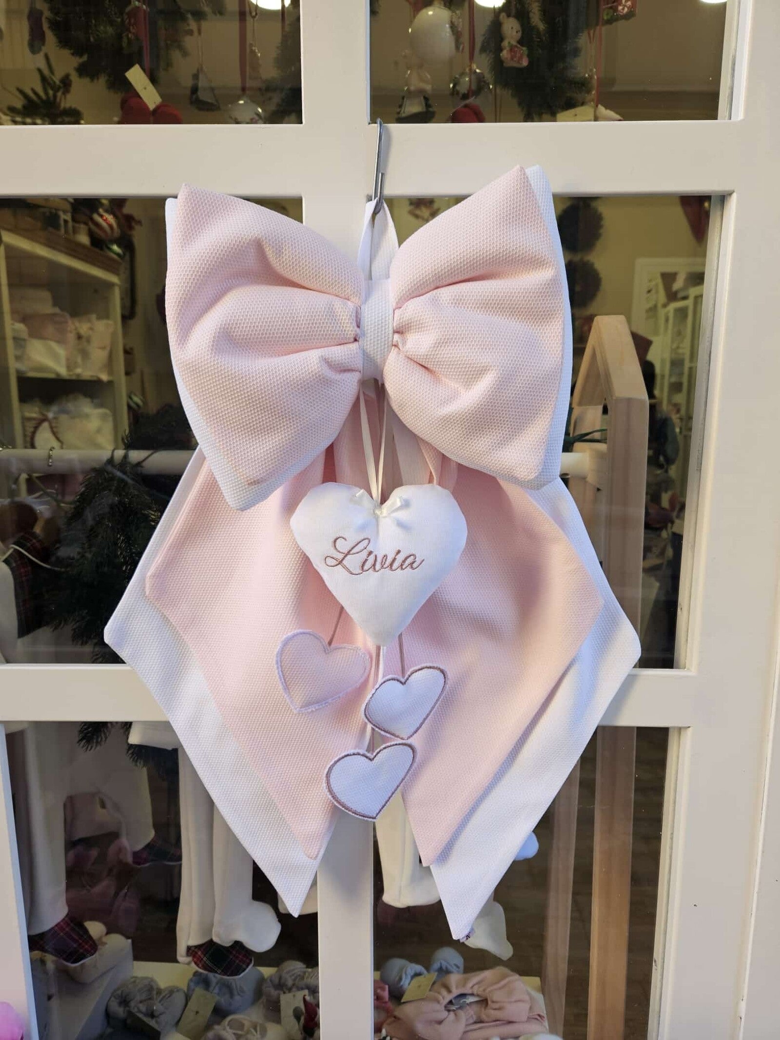 Fiocco Nascita Baby Love con pendenti modello Leonardo