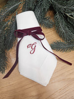 Tovagliolo in lino bianco personalizzato