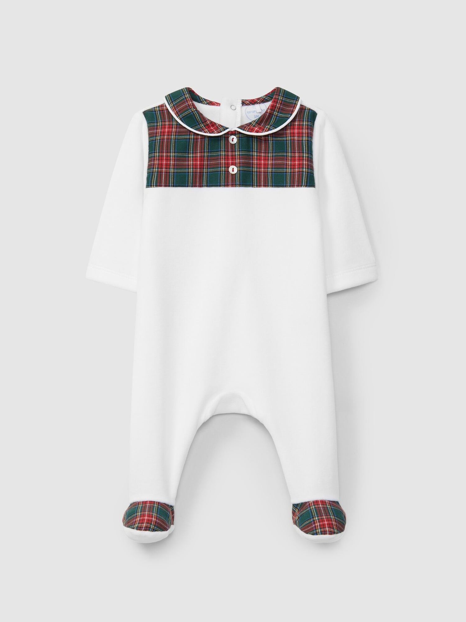 Tutina con dettagli tartan