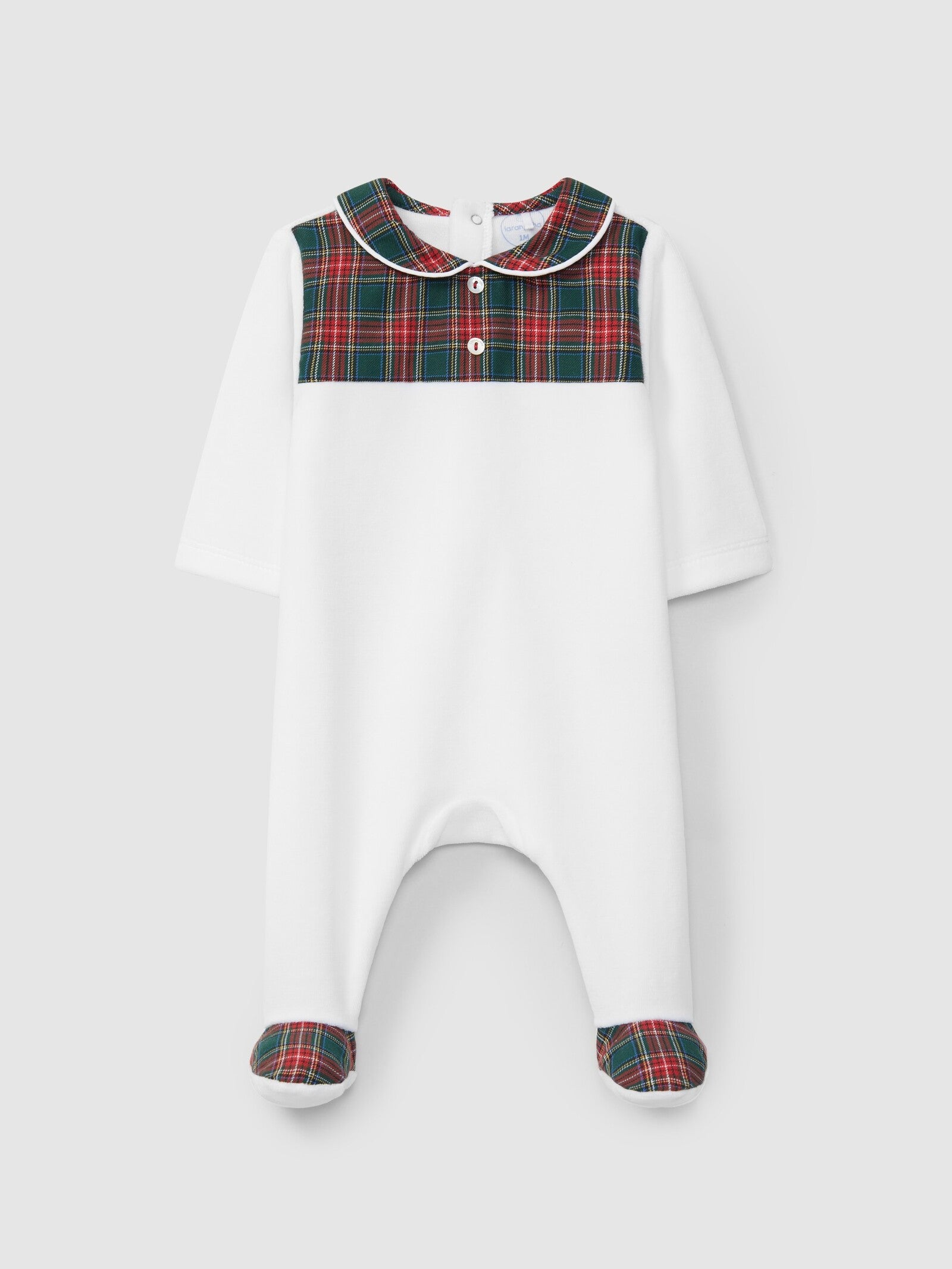 Tutina con dettagli tartan