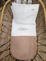 Lenzuolino in puro lino bianco punto a giorno