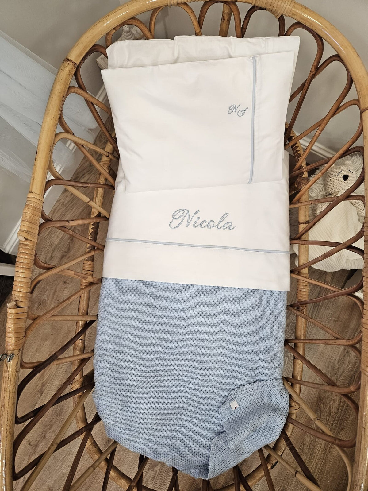 Coordinato in cotone per carrozzina