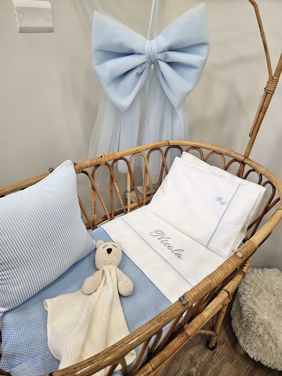 Coordinato in cotone per carrozzina