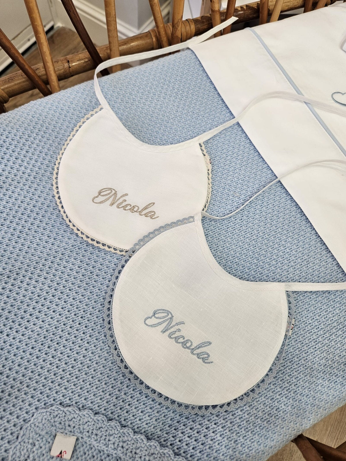 Coppia di bavaglini personalizzati