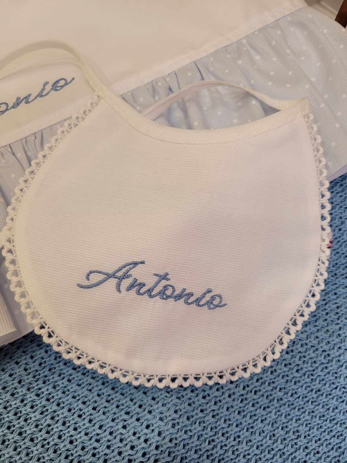 Coppia di bavaglini in piquè di cotone