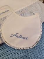 Coppia di bavaglini in piquè di cotone