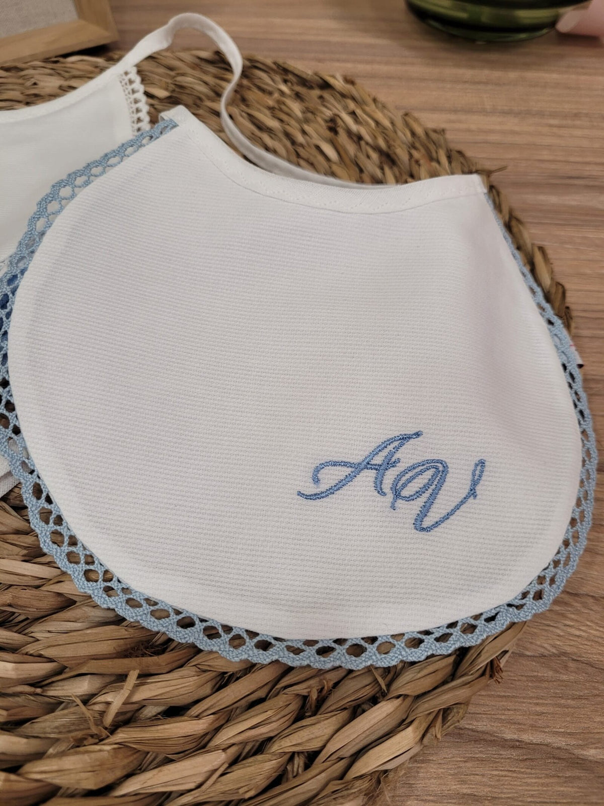 Coppia di bavaglini in piquè di cotone