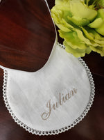 Bavaglino in lino con dedica