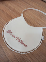 Bavaglino neonato in piquè di cotone personalizzato