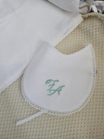 Bavaglino neonato in piquè di cotone personalizzato