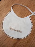 Bavaglino neonato in piquè di cotone personalizzato