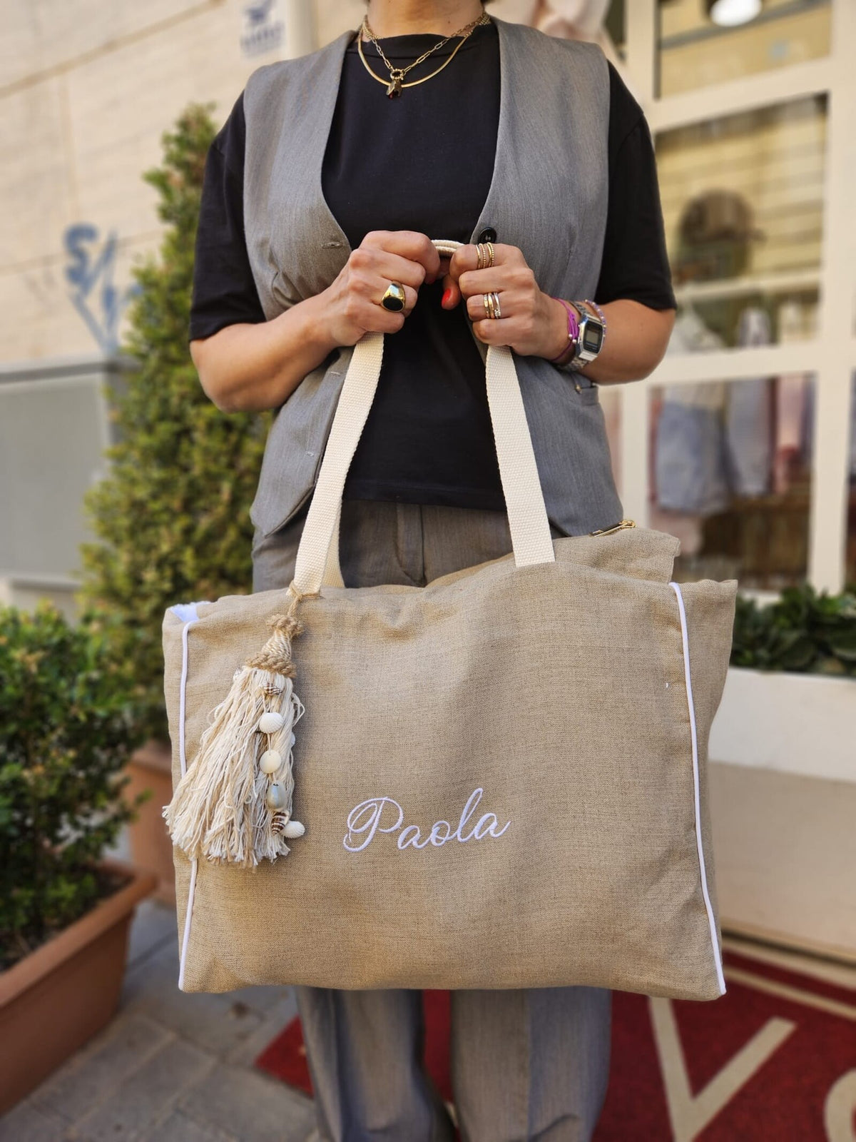 Odette in lino con zip