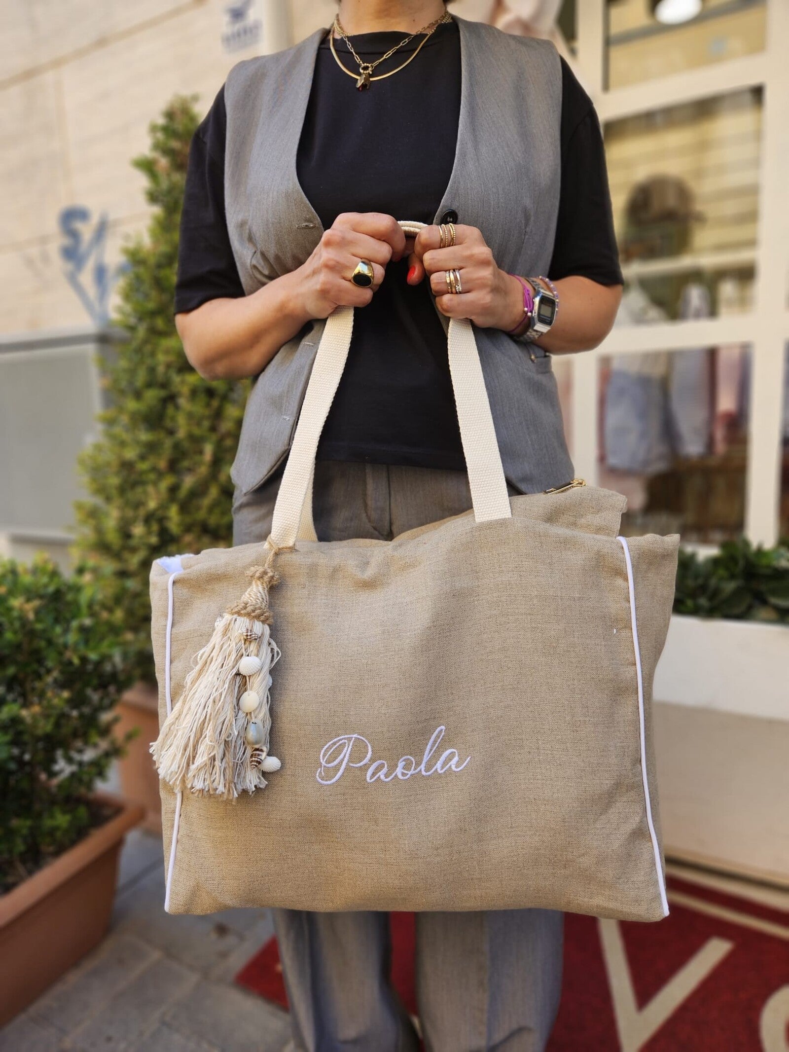 Odette in lino con zip