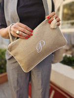 Pochette in lino Frame