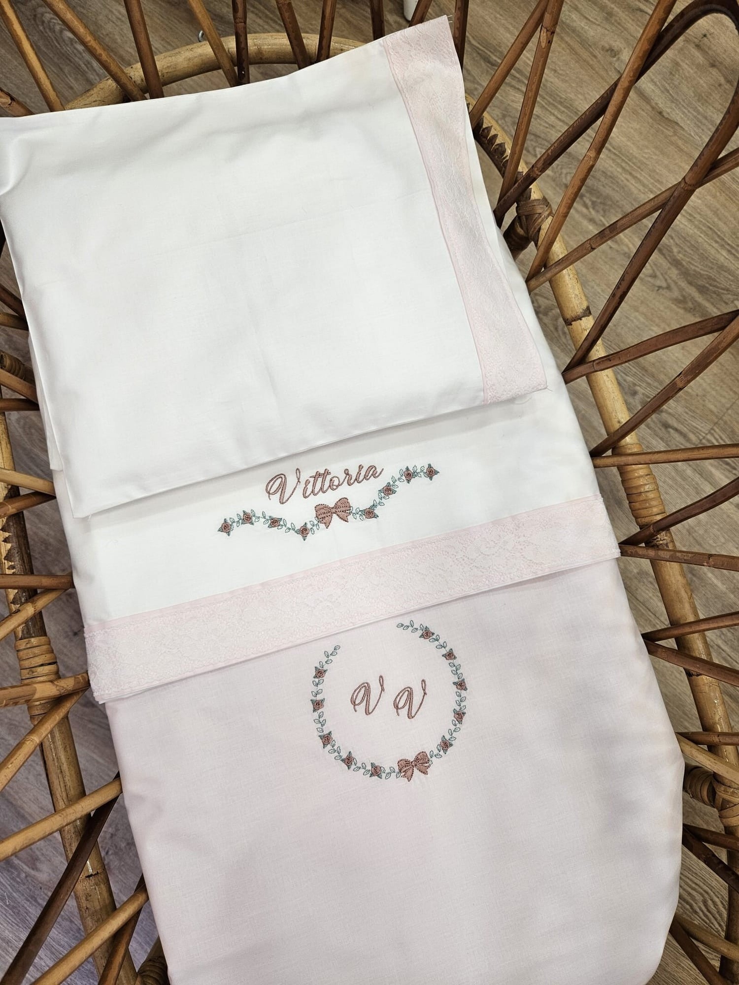 Coordinato nascita in cotone Roseline