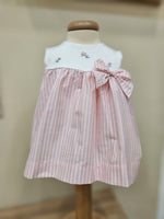 Vestitino in cotone con boccioli ricamati