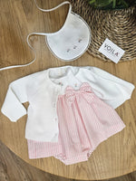 Vestitino in cotone con boccioli ricamati