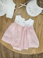 Vestitino in cotone con boccioli ricamati