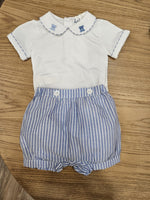 Pantaloncini in cotone a righe