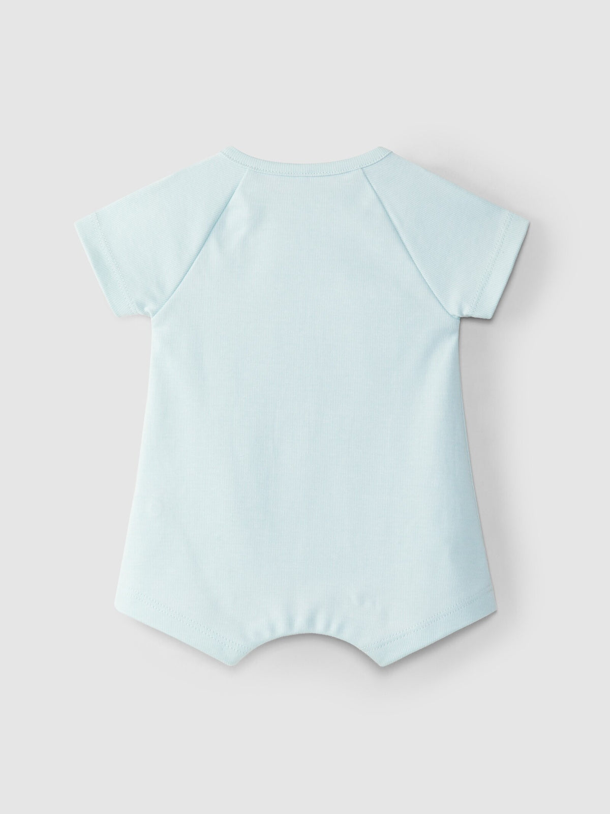 Pagliaccetto neonato mezza manica in cotone verde menta