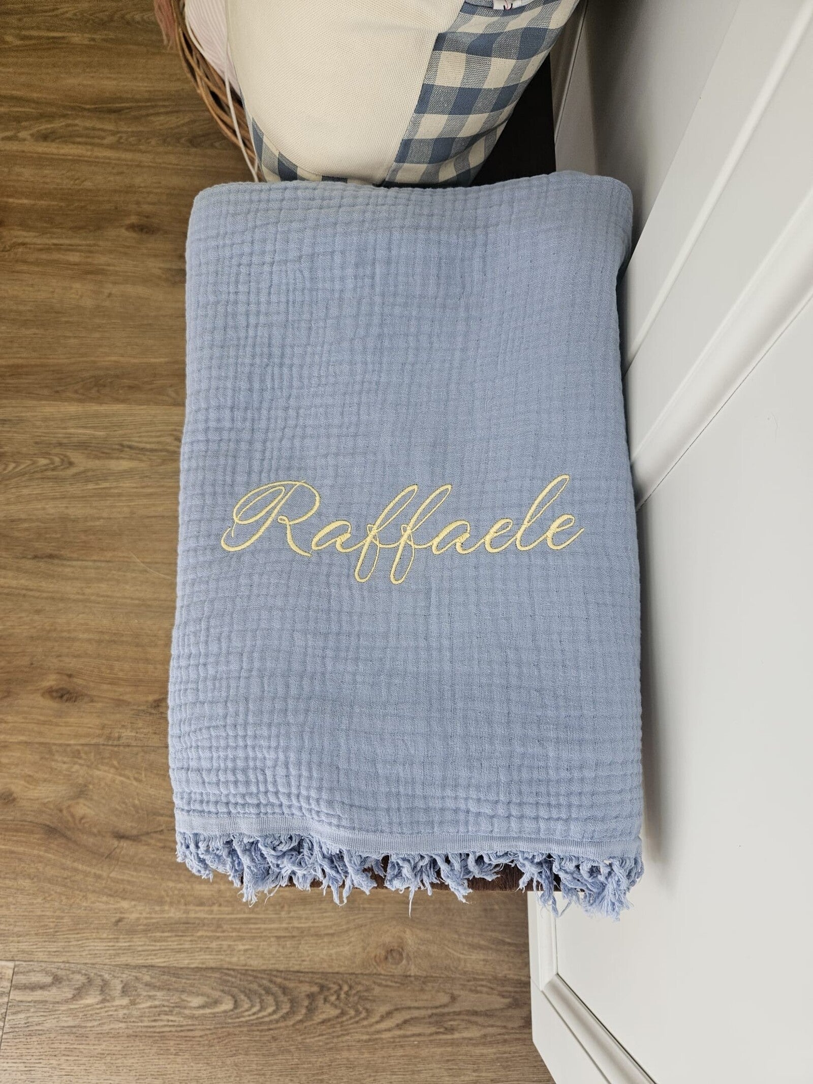 Telo Mare in mussola di cotone con frangia