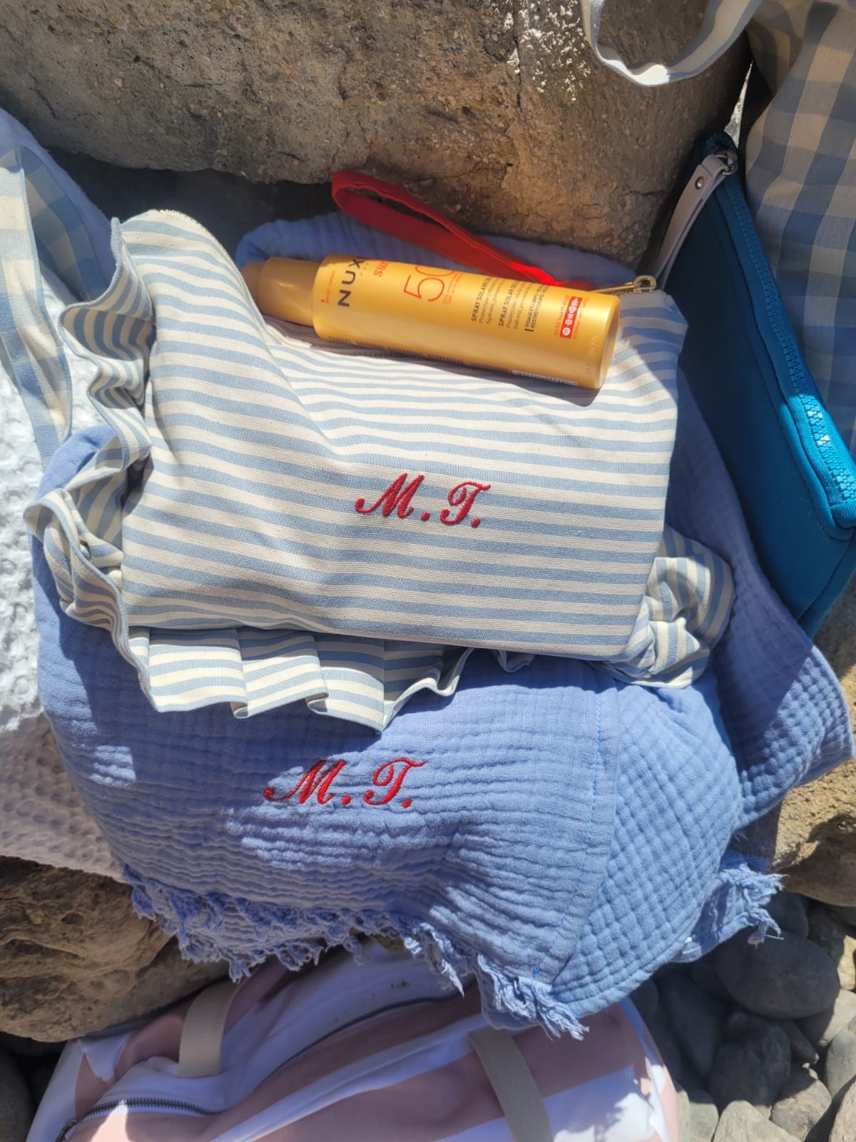 Telo Mare in mussola di cotone con frangia