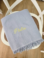 Telo Mare in mussola di cotone con frangia