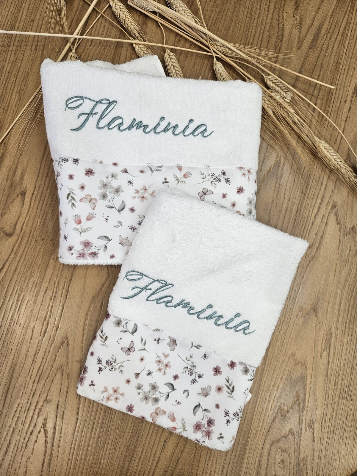 Coordinato bagnetto e cambio in spugna di cotone e mussola