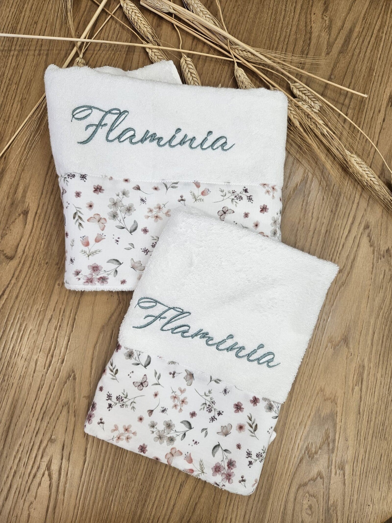 Coordinato bagnetto e cambio in spugna di cotone e mussola