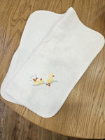 Set 3 Lavette in Spugna di Cotone con Ricamo