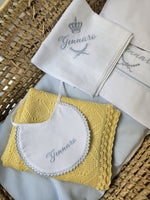 Copertina neonato in filo di cotone giallo