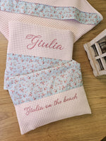 Coordinato bagnetto, accappatoio, telo e borsello