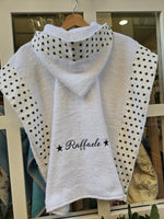 Poncho Stars in spugna di cotone personalizzato