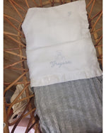 Copertina neonato in lana con trecce