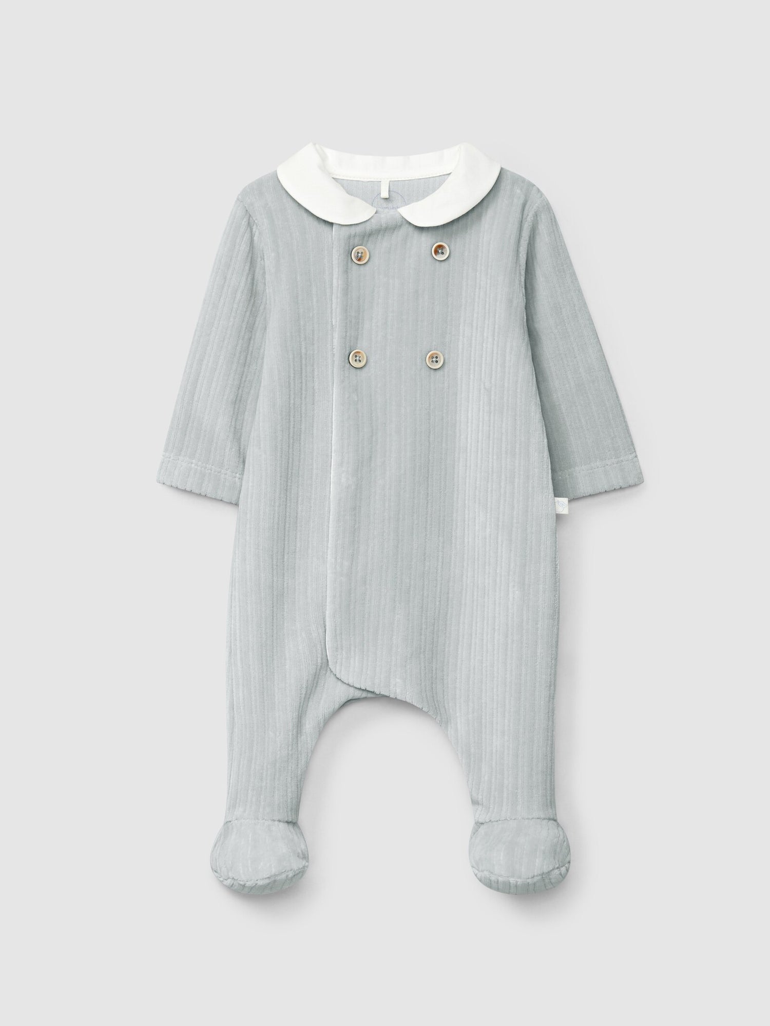 Tutina in velluto a coste con colletto