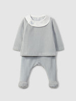 Completo due pezzi in jersey di velluto