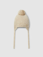 Berretto lavorato a maglia con pon pon