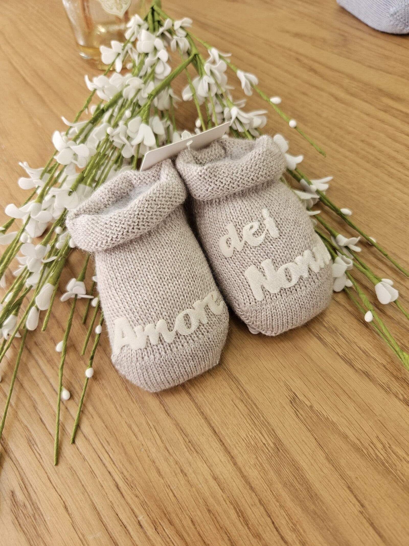 Scarpine neonato in lana AMORE DEI NONNI