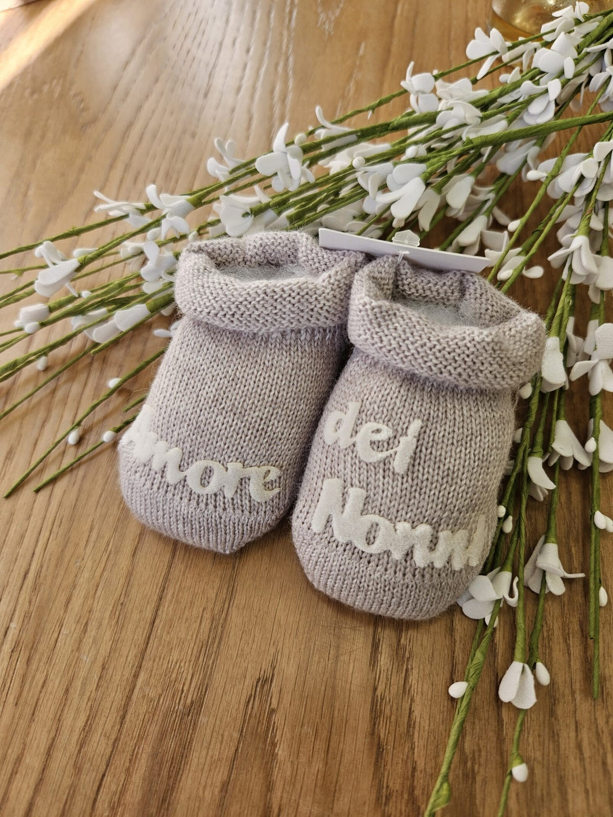 Scarpine neonato in lana AMORE DEI NONNI