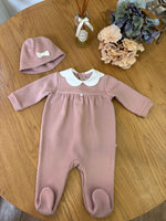 Completo Tutina e cappellino con effetto trapuntato