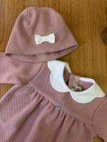 Completo Tutina e cappellino con effetto trapuntato