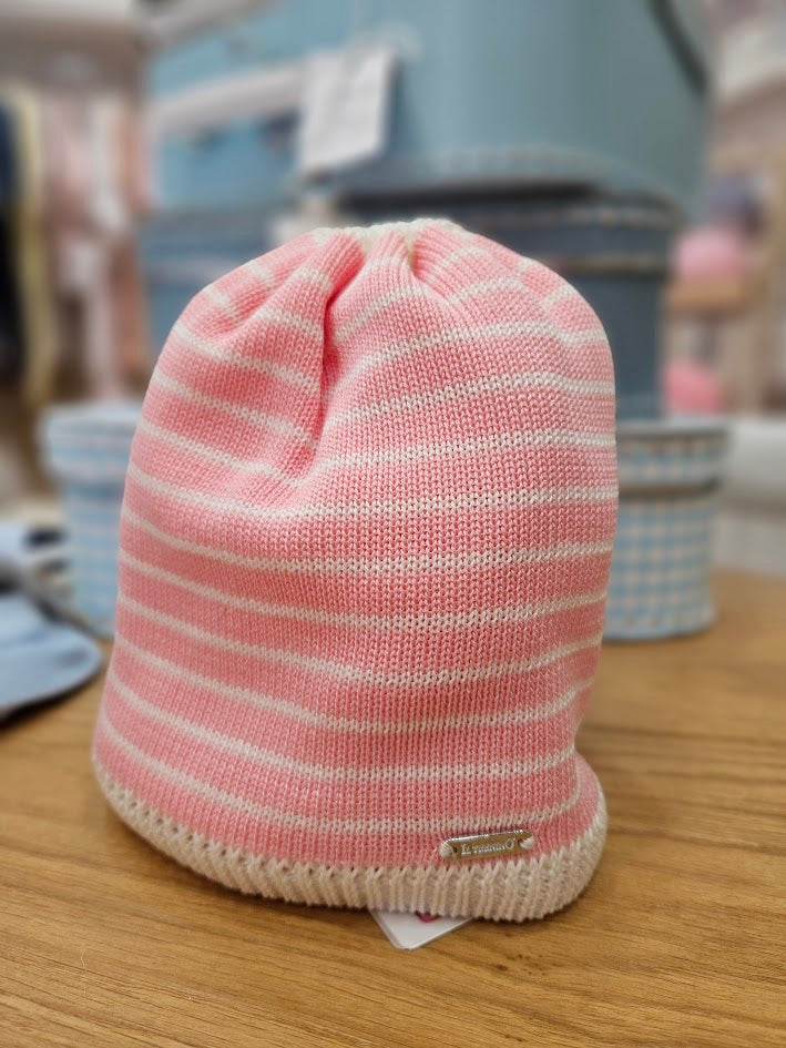 Cappellino neonato a righe in filo - Il Trenino