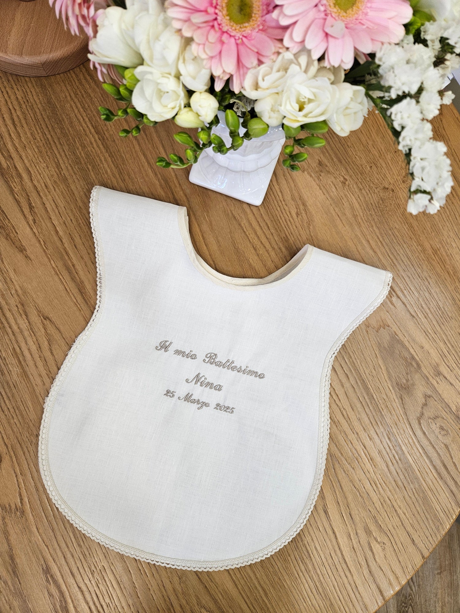 Camicino battesimale con merlettino