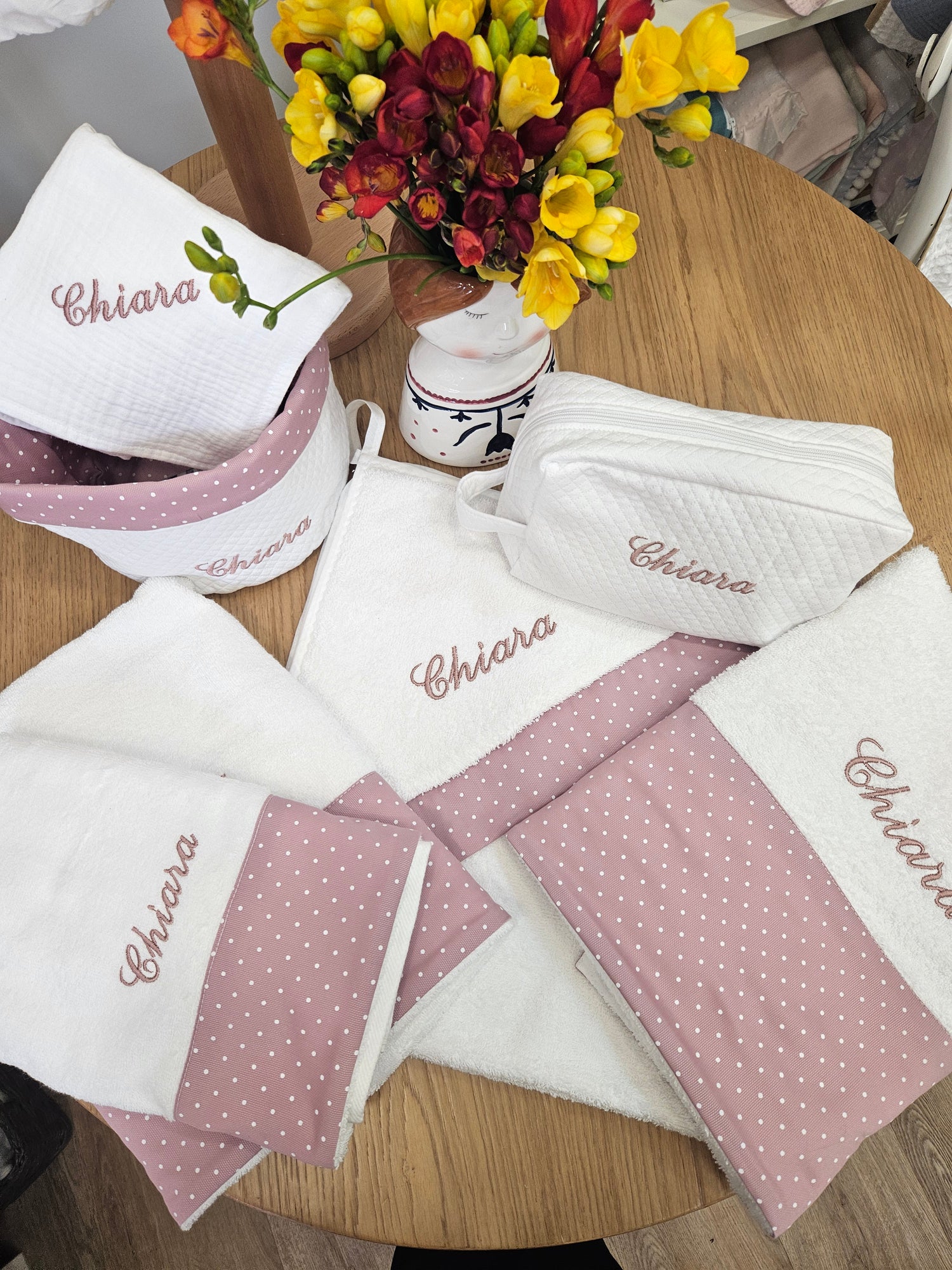 Coordinato completo per il bagnetto BASIC, in spugna di cotone