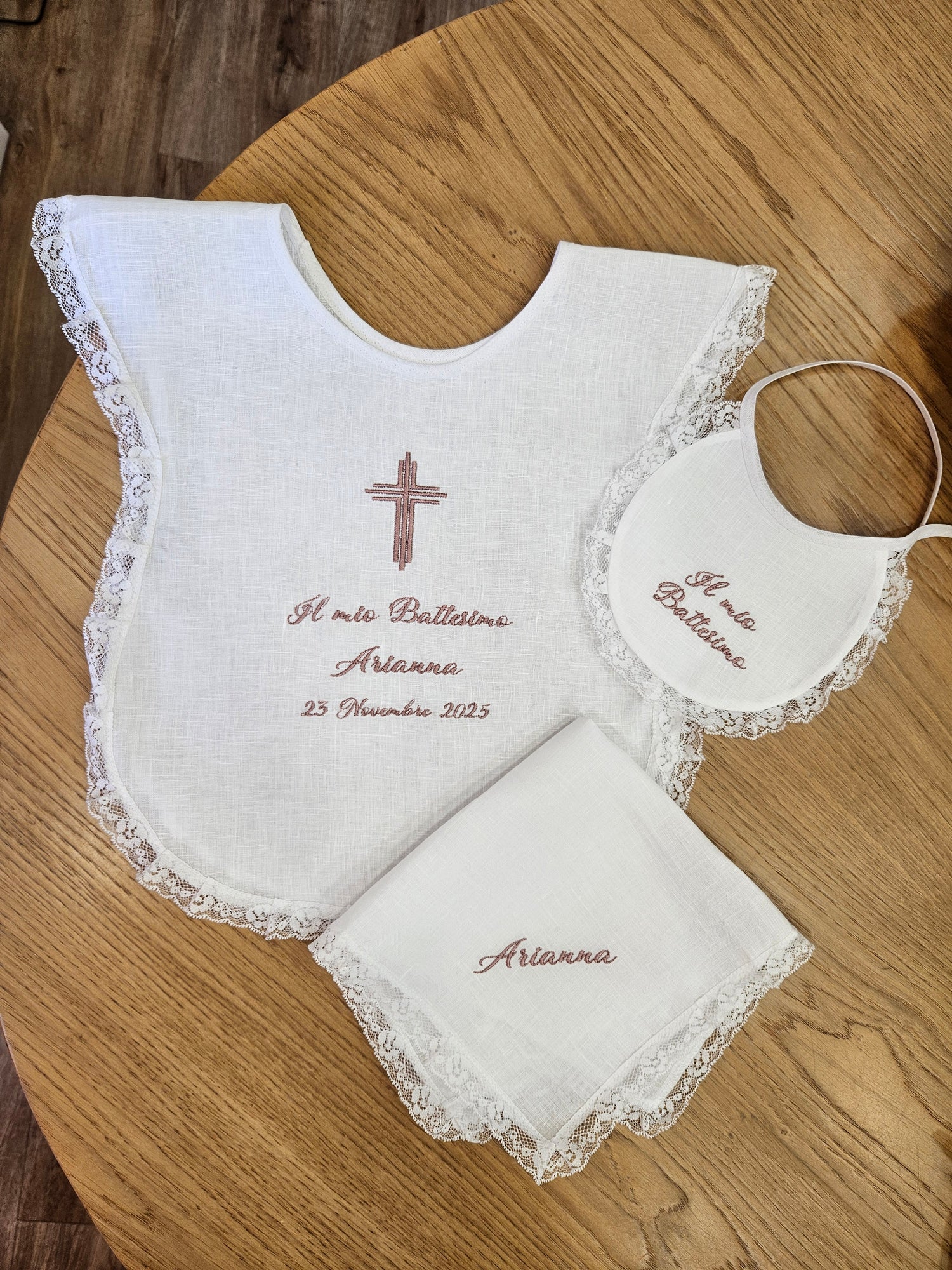 Coordinato Battesimo con pizzo