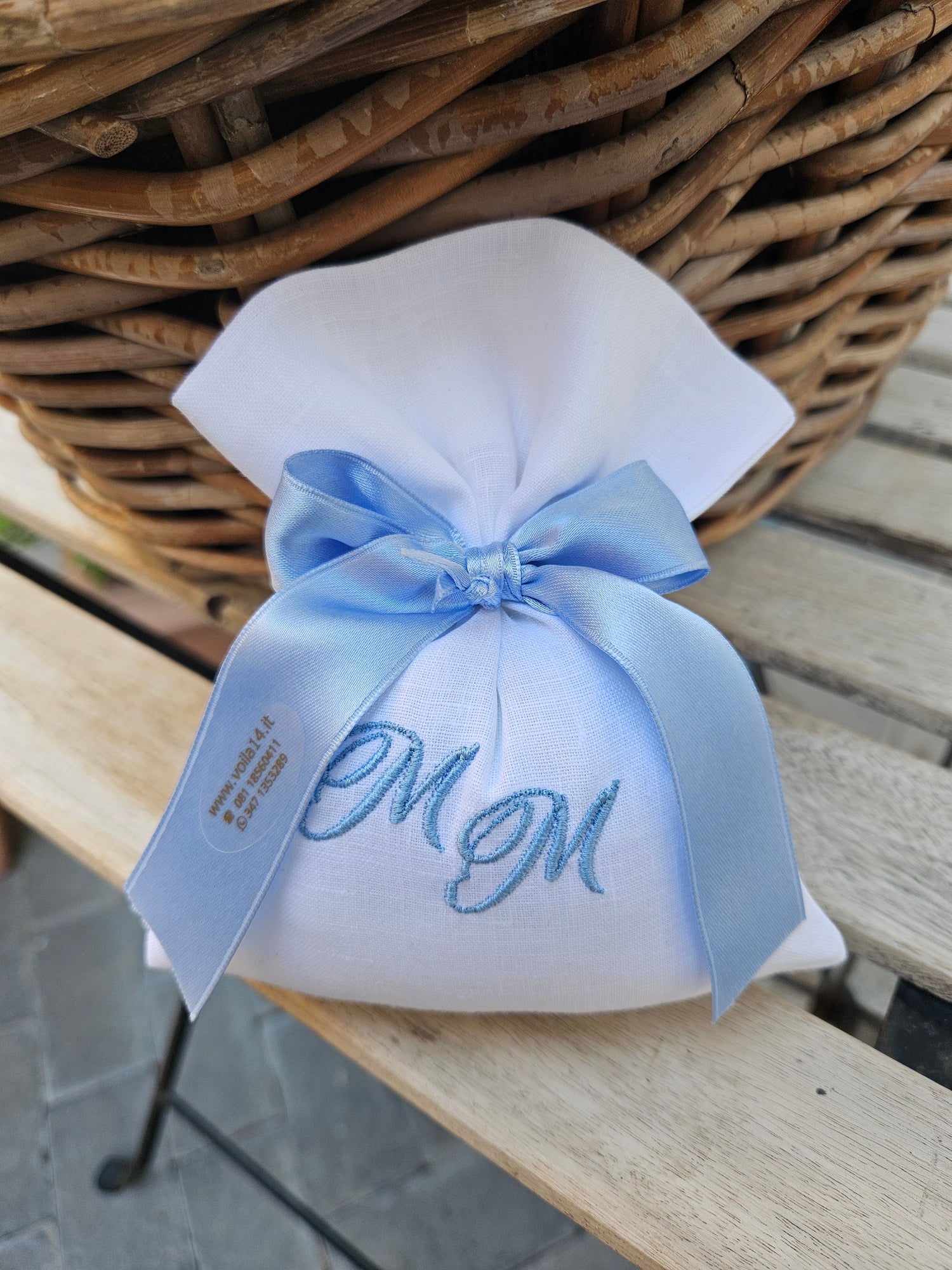 Sacchetto portaconfetti bianco