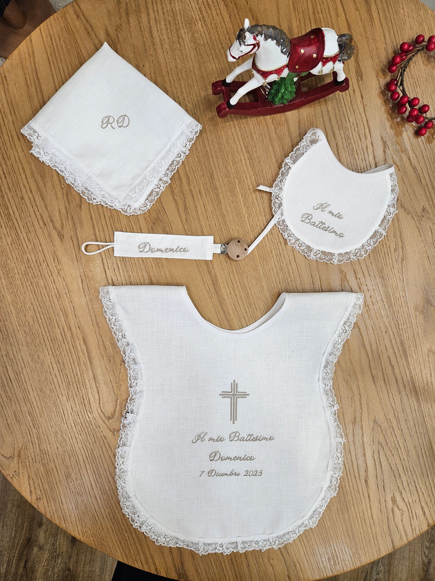 Coordinato Battesimo con pizzo