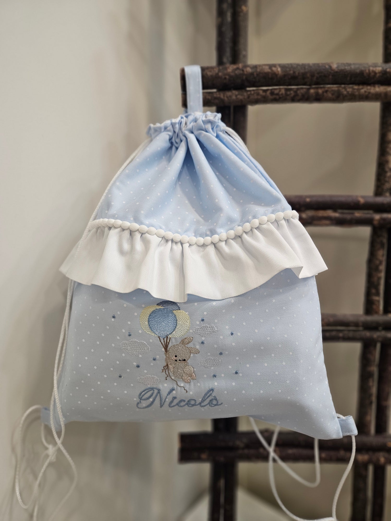 Sacca a spalla con rouche