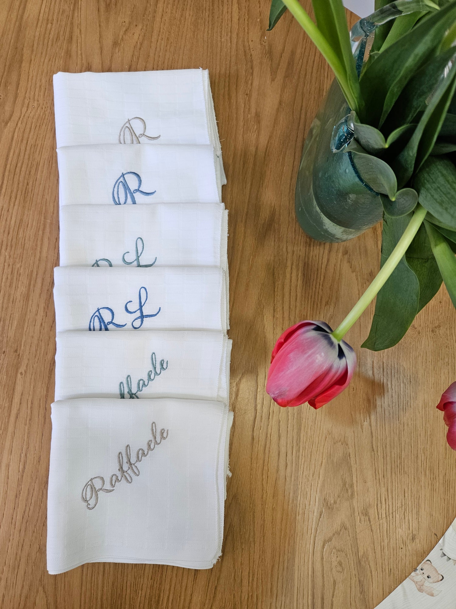 Tris di quadrati di cotone personalizzati