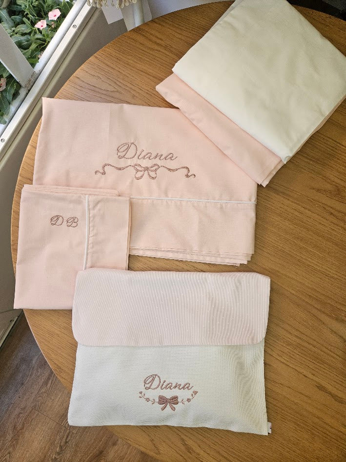 Set Lenzuola e Federa Personalizzate in Cotone Colorato